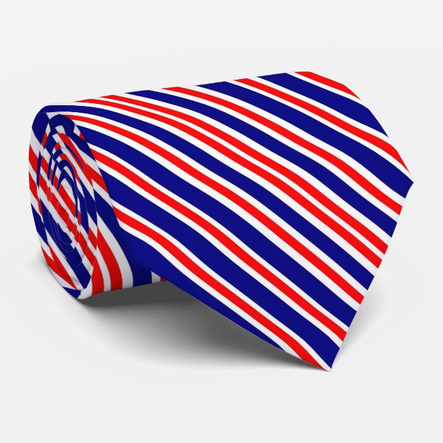 Gravata Red White e Blue Patriotic American Neck (Rolled)