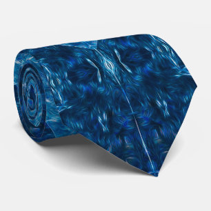 Gravata Reflexo Azul Profundo