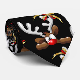 Gravata Reindeer Enzergou Caráter de Natal Engraçado