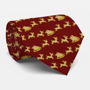 Gravata Reindeer Sleigh Neck Tie