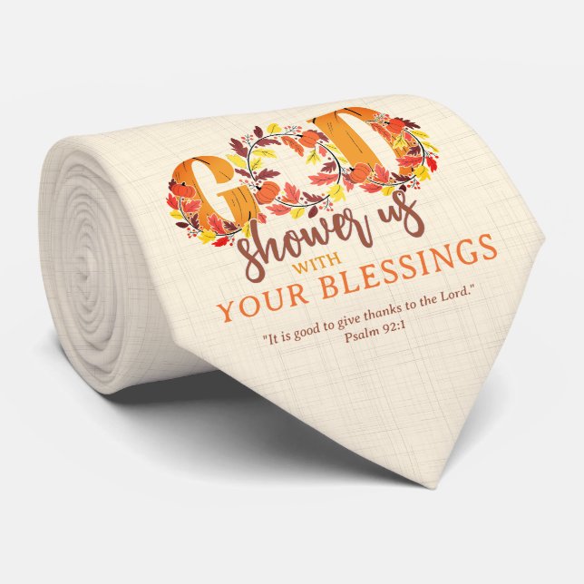 Gravata Religious Thanksgiving Dinner Faith Bible Quote (Rolled)