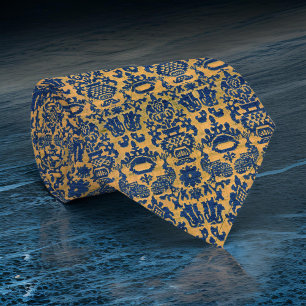 Gravata Renascença Dourada do Marinho Rico espanhol