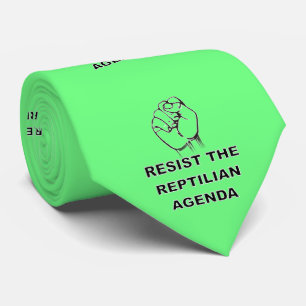 Gravata Resista à Agenda Reptiliana Verde