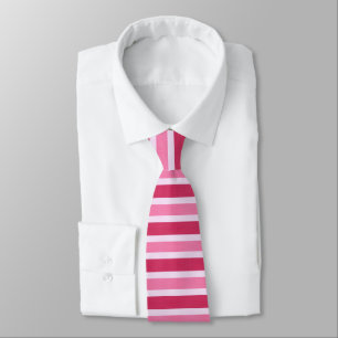 Gravata Retirada Rosa e Branca