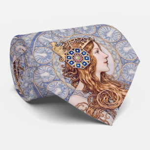 Gravata Retrato de Rainha Art Nouveau