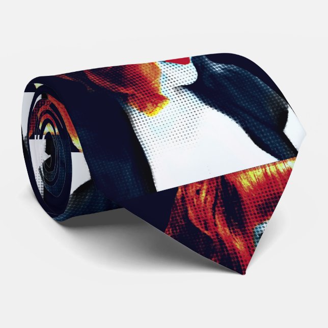 Gravata Retrato próprio de pop Art (Rolled)