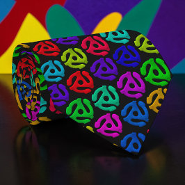 Gravata Retro 70s Vinyl Record 45 Custom Necktie Tie