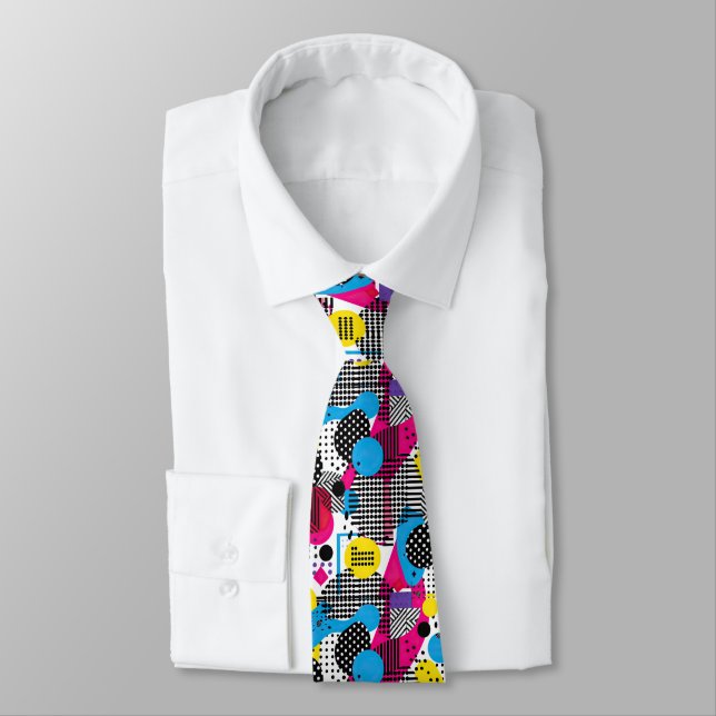 Gravata Retro 80s Custom Tie – Elegant Fashion (Amarrado)