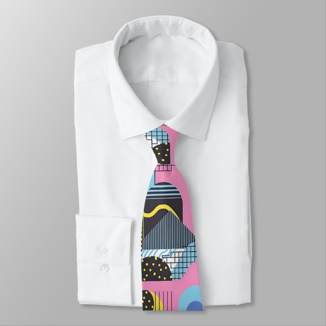 Gravata Retro 80s Custom Tie – Elegant Fashion (Amarrado)