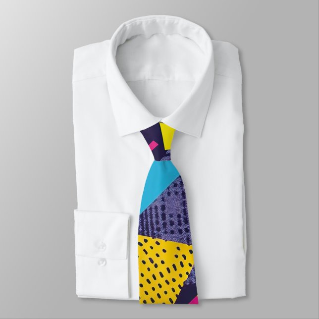 Gravata Retro 80s Custom Tie – Elegant Fashion (Amarrado)