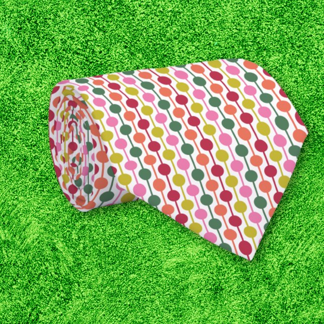 Gravata Retro Geométrico Impressão nos anos 70 (Criador carregado)