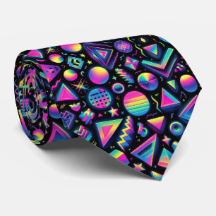 Gravata Retro Neon Funk 80s