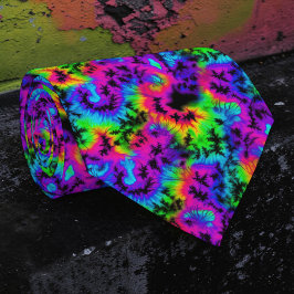Gravata Retro Neon Tie-Dye Custom Necktie