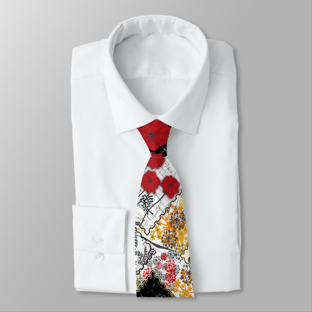 Gravata Retro sem costura retro retro repicagem papilas pa (Amarrado)