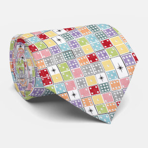 Gravata Retro Starburst Dominoes