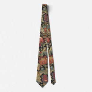 Gravata Rich Floral Tapeçaria Brocade Antique Clássica