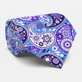Gravata Rico de Rodeo do Blue Purple Bandana Paisley