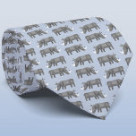 Gravata Rinoceronte<br><div class="desc">Um padrão rinoceronte divertido em um fundo azul, perfeito para amantes de animais e animais selvagens em todos os lugares. Arte original de Nic Squirrell.</div>
