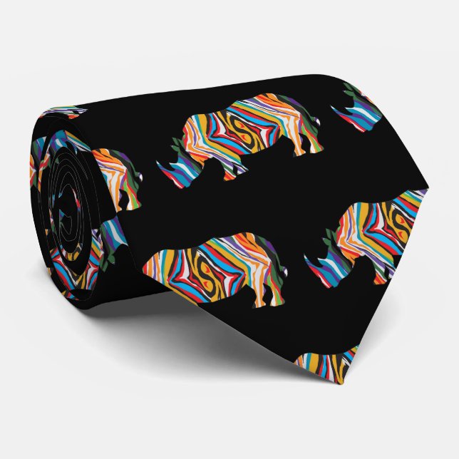 Gravata Rinoceronte Psicodélico (Rolled)