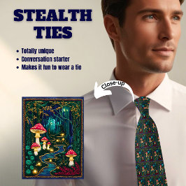 Gravata Riqueza da Floresta Mágica de Cogumelos