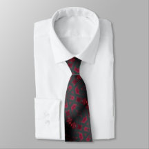 rmdesignflo55 tie -BLACK- RED -CUTE Neck Tie