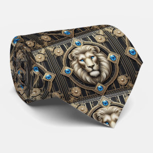 Gravata Roaring Lion Moda Masculina para Homens
