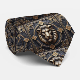 Gravata Roaring Lion Moda Masculina para Homens