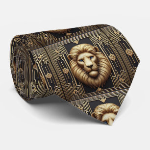 Gravata Roaring Lion Moda Masculina para Homens