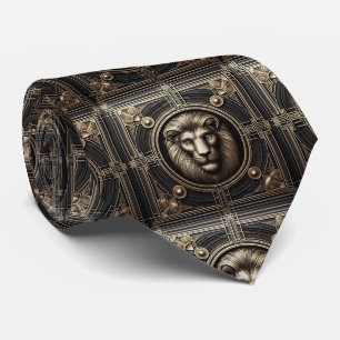Gravata Roaring Lion Moda Masculina para Homens