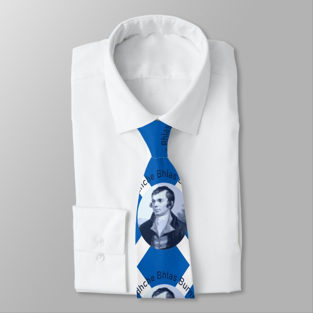 Gravata Robbie Burns - Em Noite de Burns Saltire Azul (Amarrado)