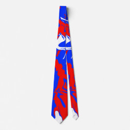 Gravata Rochas de vermelho, branco e azul
