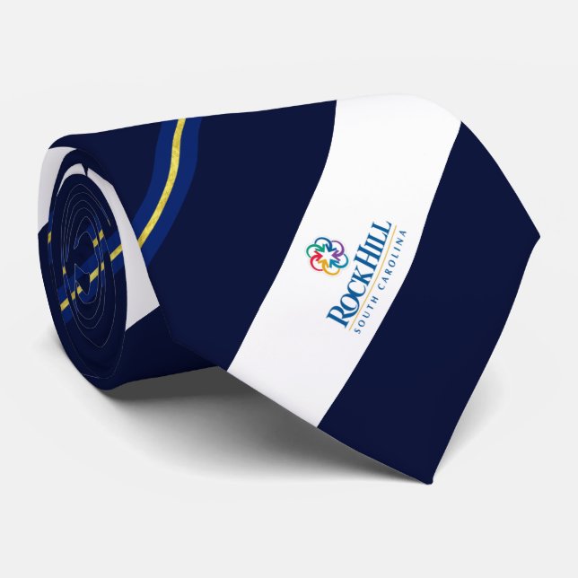 Gravata Rock Hill (Carolina do Sul), bandeira da cidade, N (Rolled)