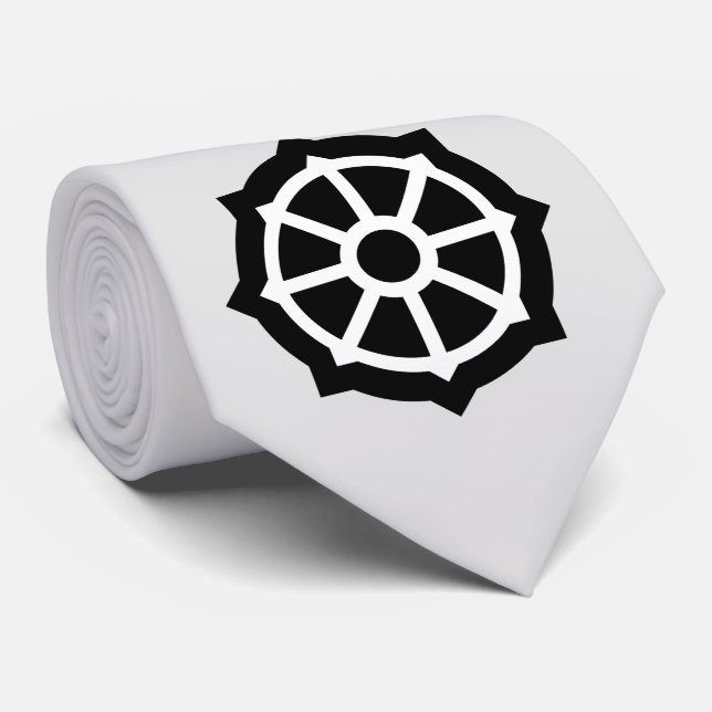 Gravata Roda de Dharma (budismo, hinduísmo) (Rolled)