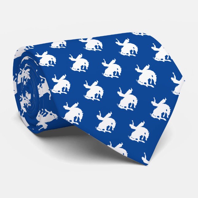 Gravata Rodeo Cowboy | azul profundo (Rolled)