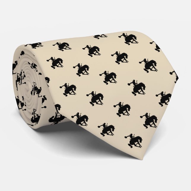 Gravata Rodeo Cowboy Pattern | Laranja (Rolled)