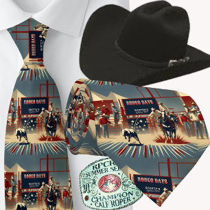 Gravata Rodeo Cowboys Calf Roping Rodeo Dias