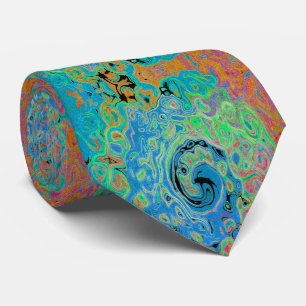 Gravata Rolha de Abstrato com rolha azul de aquarela com r