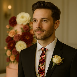 Gravata Romântico crisântemo em cor-de-rosa