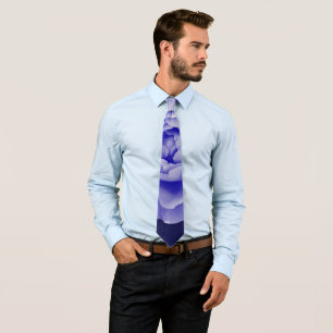 Gravata rosa azul
