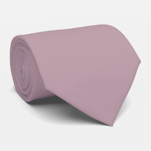 Gravata Rosa Cinza Suave Silenciado Cor Sólida