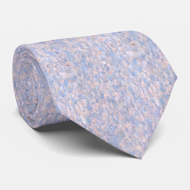 Gravata Rosa claro e Azul (Rolled)