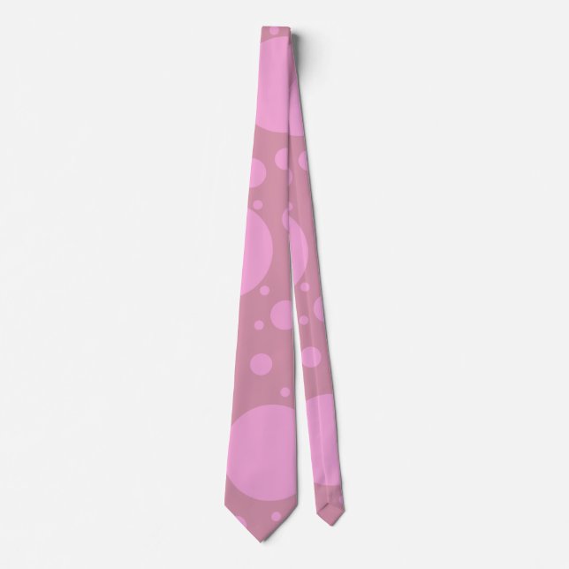 Gravata rosa de pontos (Frente)