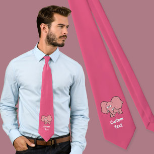 Gravata rosa do pescoço de um elefante