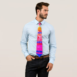 Gravata Rosa Moderno Negócios Abstração Cor-de-rosa Azul B