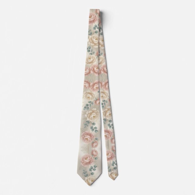 Gravata Rosa Pastel Macia Elegante (Frente)