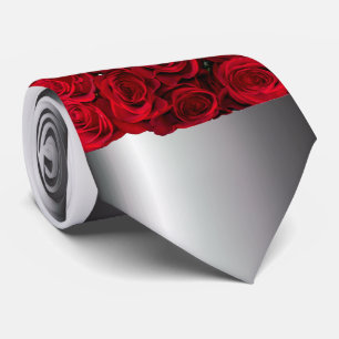 Gravata Rosa vermelha vermelha