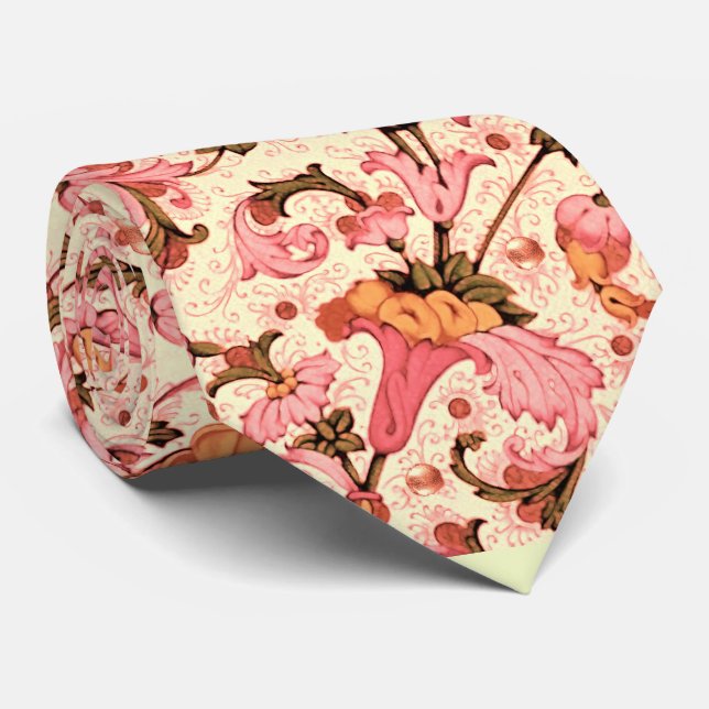 GRAVATA ROSAIS FLORAIS FLORENTINOS RENAISSANCE  (Rolled)