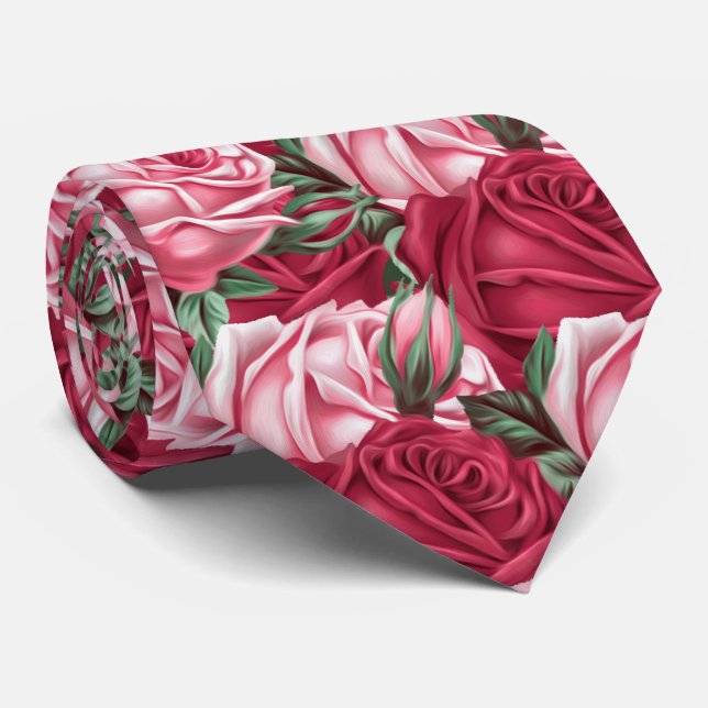 Gravata Rosas (Rolled)