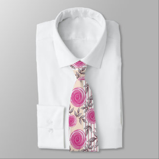 Gravata Rosas aquarela