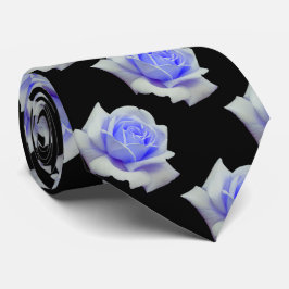 Gravata Rosas Azuis Elegantes Floral